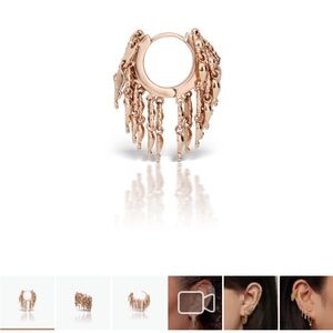 Maria Tash Gold Tassel eternity hoop earring